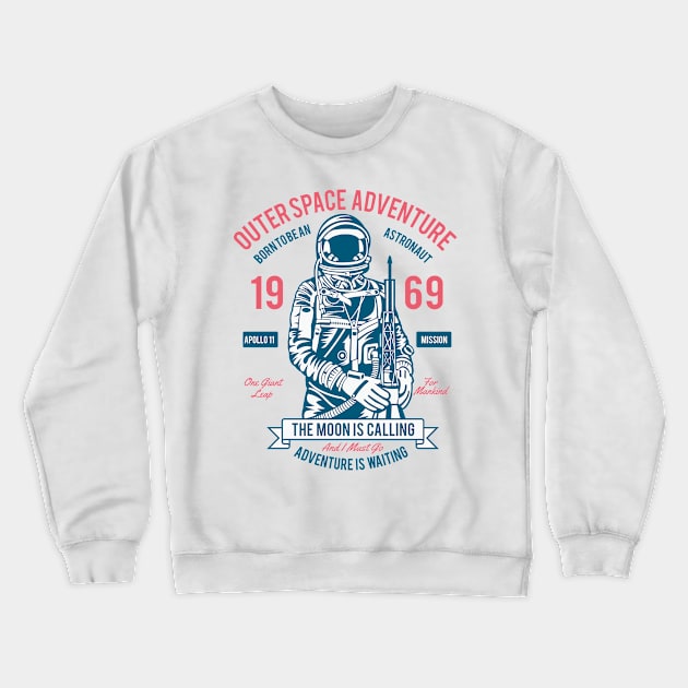 Outerspace adventure Crewneck Sweatshirt by PaunLiviu